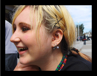 Emily's ear piercing