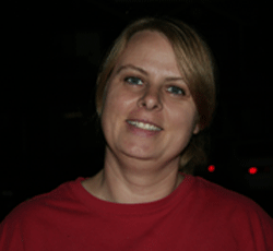 My mom smiling goofily