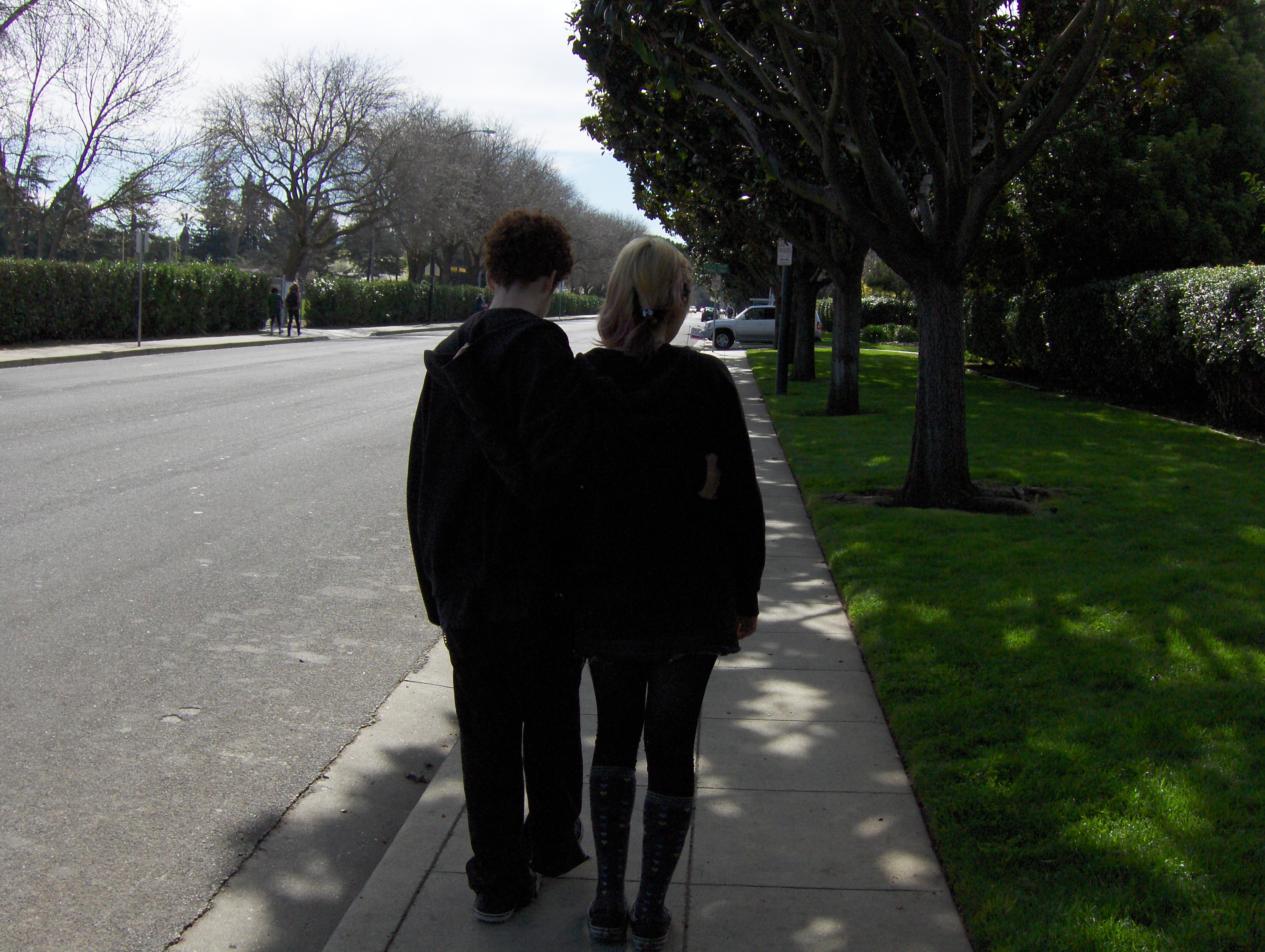Couple holding each other