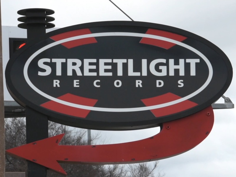 The Streetlight Records Sign