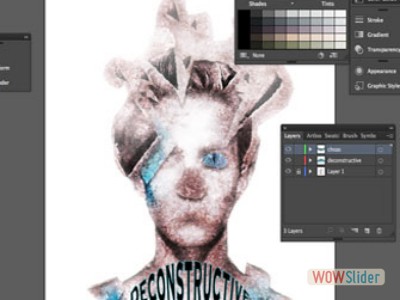 Final process of the t-shirt work