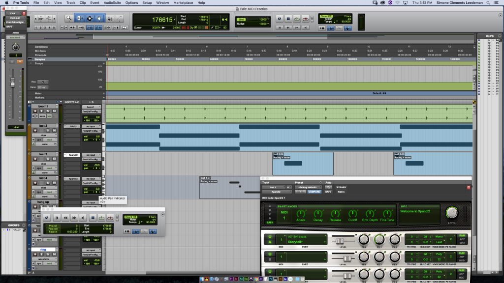 This is a screenshot of the Pro Tools interface when I created Demo 2.