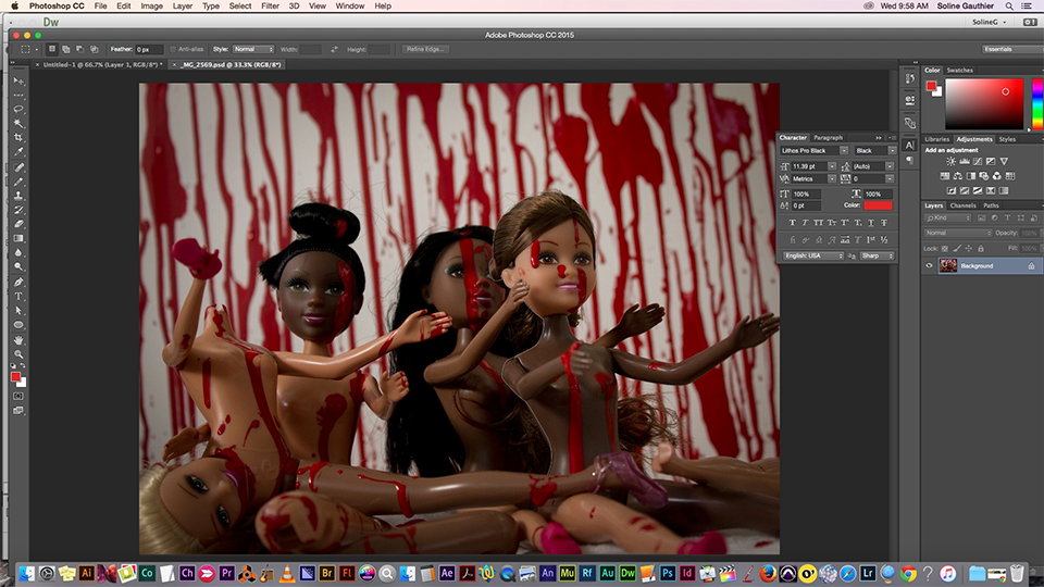 this is the screenshot of the process of editting my photo in photoshop for the conceptual artists assignment.