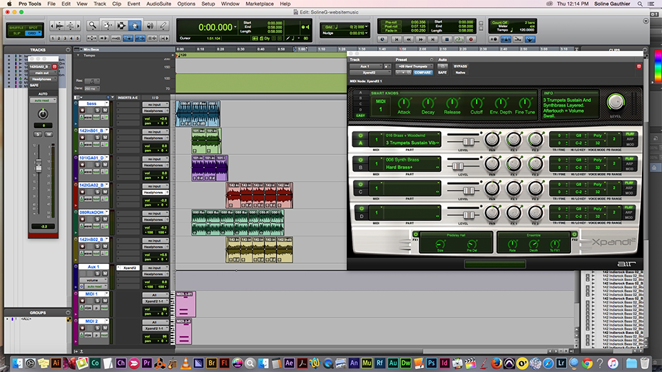 this is the screenshots of the process of amking my conceptual music in protools