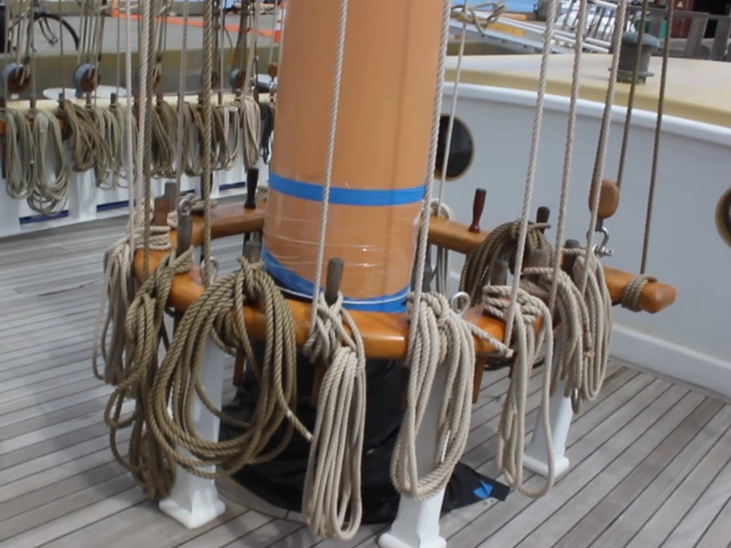 Authentic ropes can be found all over the Turner's deck.