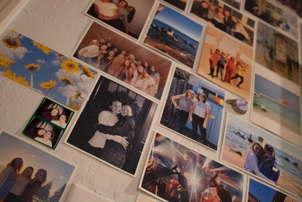 The image depicts a lot of photos of my with my friends and family. 