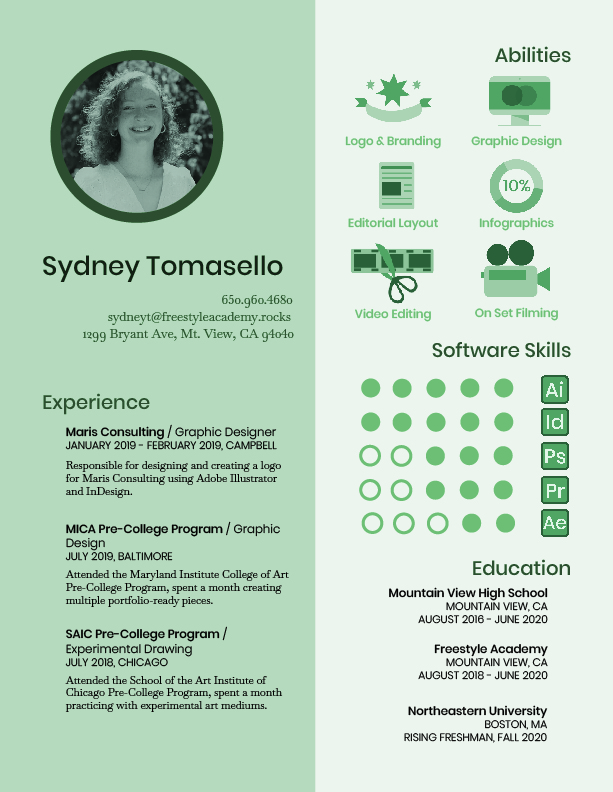 The image shows my resume