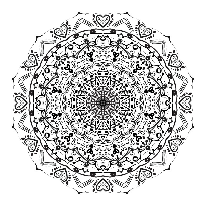 Black and White Mandala